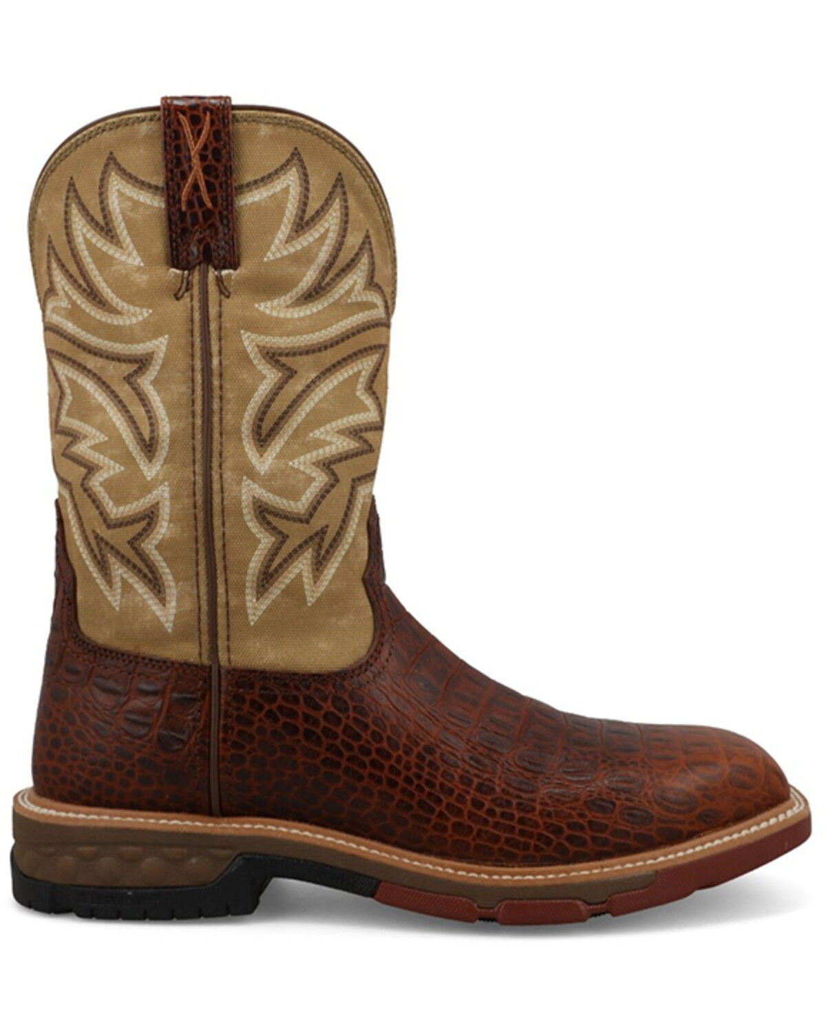 Image #2 - Twist X Men's Pull-On Work Boots - Alloy Toe, Tan, hi-res