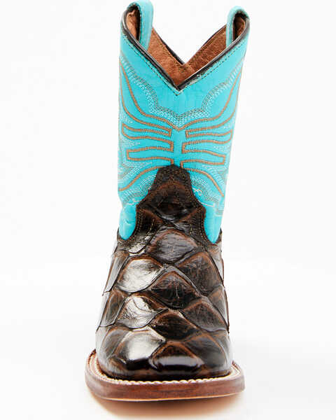 Image #4 - Tanner Mark Little Boys' Cooper Western Boots - Broad Square Toe, Chocolate, hi-res