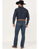 Wrangler 20x Men's 42MWX Gunmetal Dark Wash Vintage Bootcut Stretch Denim Jeans, Dark Wash, hi-res