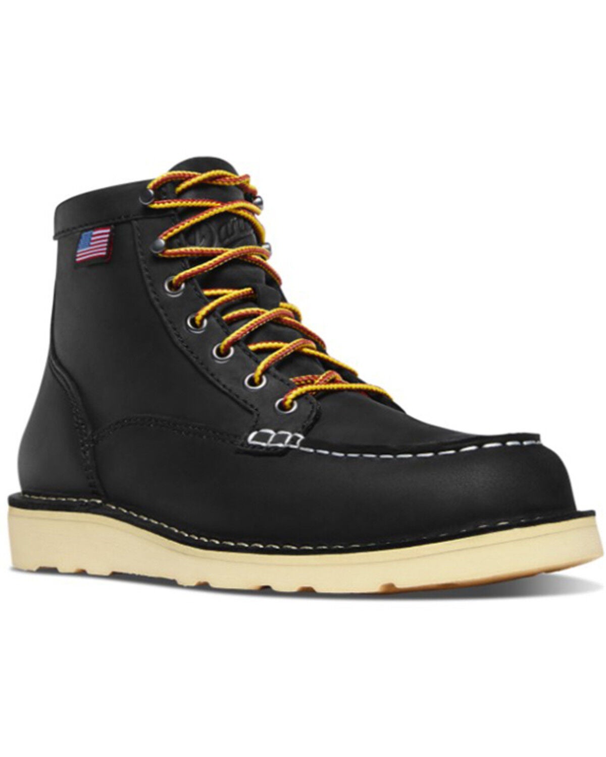 Danner Women's 6" Bull Run Work Boots - Moc Toe, Black, hi-res