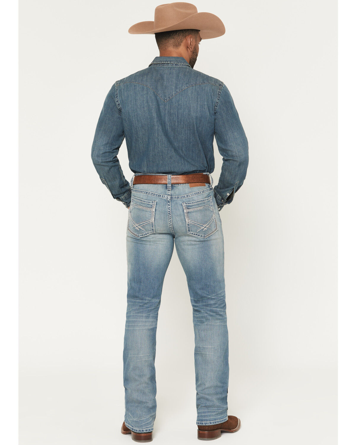 Image #3 - Cody James Men's Rattler Wash Wyatt Slim Bootcut Stretch Denim Jeans, Medium Wash, hi-res
