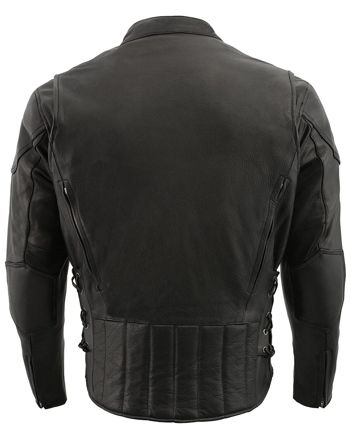 Image #3 - Milwaukee Leather Men's 3X Side Lace Vented Scooter Jacket - Big, Black, hi-res