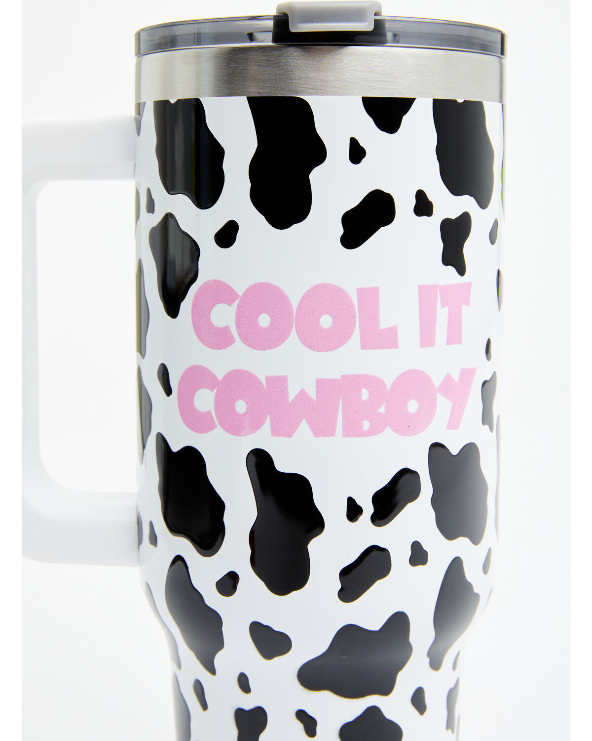 Image #2 - Boot Barn 40oz Cool It Cowboy Tumbler With Handle, Black/white, hi-res