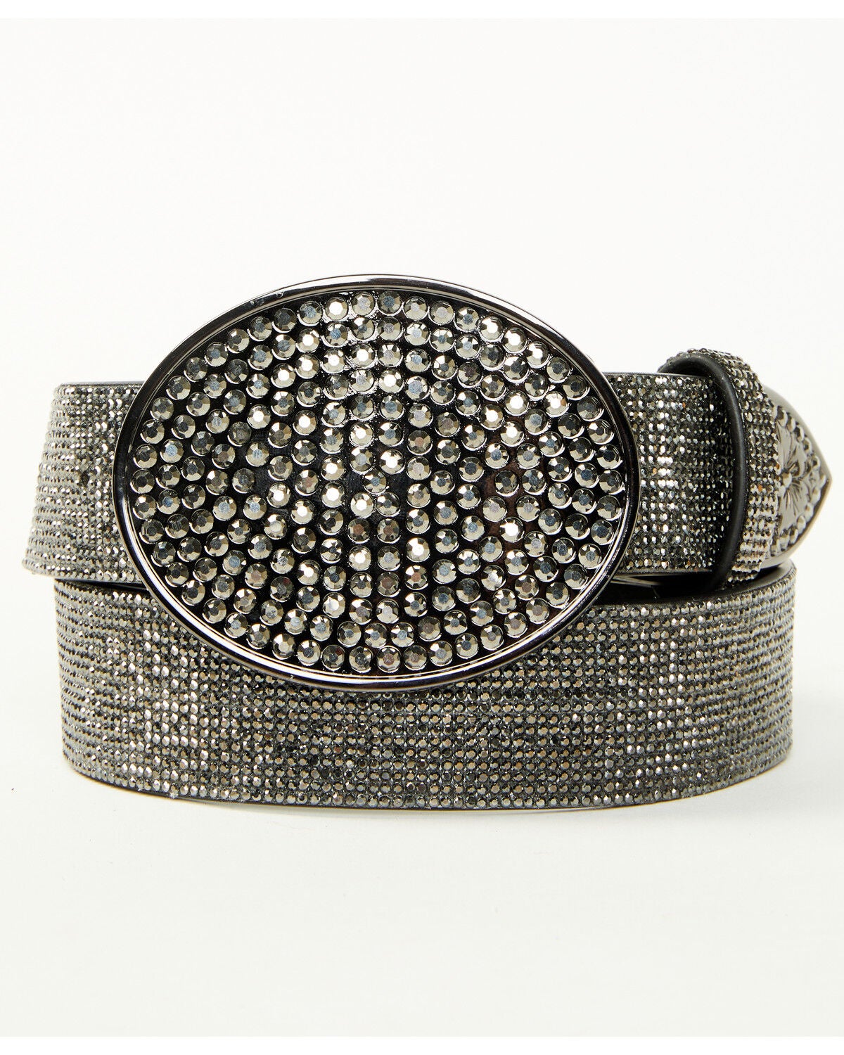 Idyllwind Women's Lovell Rhinestone Oval Buckle Belt, Black, hi-res
