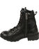 Image #2 - Milwaukee Leather Women's Lace To Toe Side Buckle Leather Boots - Round Toe - Wide, Black, hi-res