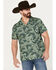 Image #1 - Cinch Men's Camp Tumbleweed Cactus Caution Short Sleeve Button-Down Shirt, Green, hi-res