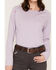 Image #3 - Ariat Women's FR Air Crew Long Sleeve Work Tee, Heather Purple, hi-res