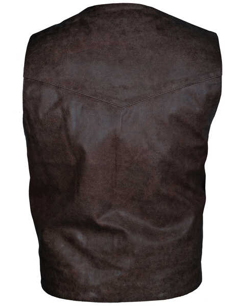 Image #2 - STS Ranchwear Men's Brandy Leather Chisum Vest , , hi-res