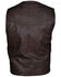 STS Ranchwear Men's Brandy Leather Chisum Vest , Brown, hi-res