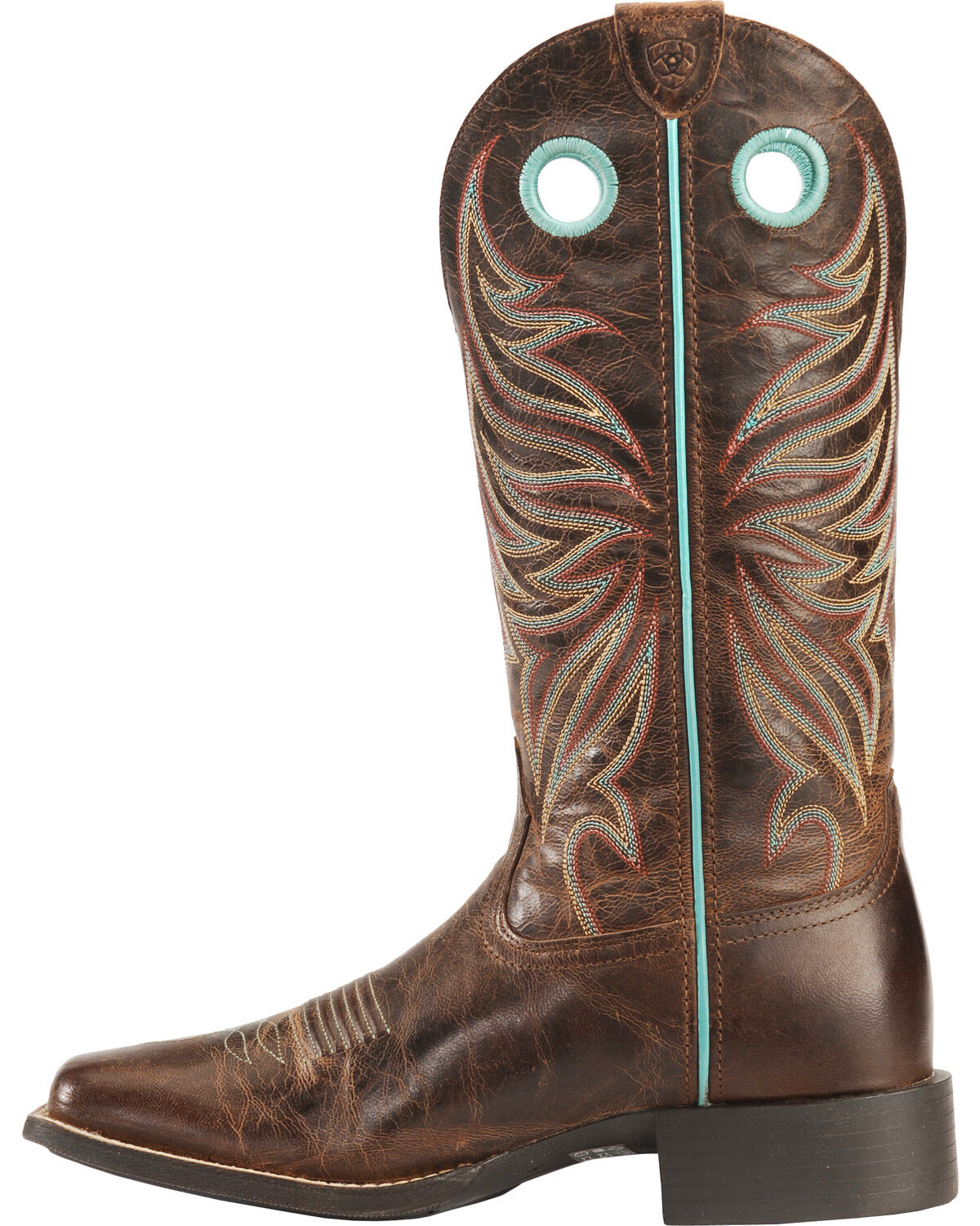 Image #3 - Ariat Women's Round Up Ryder Western Boots - Broad Square Toe, Brown, hi-res