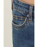Image #2 - Rock & Roll Denim Girls' Medium Wash Trouser Stretch Denim Jeans, Medium Wash, hi-res