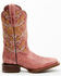Dan Post Women's Athena Floral Embroidered Western Performance Boots - Broad Square Toe, Pink, hi-res