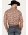 Rock & Roll Denim Men's Paisley Print Stretch Long Sleeve Snap Western Shirt, Red, hi-res