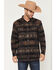 Image #1 - Moonshine Spirit Men's Denver Tonal Southwestern Print Long Sleeve Snap Flannel Shirt, Brown, hi-res