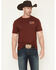 Image #2 - Howitzer Men's Fire Dealer Short Sleeve Graphic T-Shirt, Burgundy, hi-res