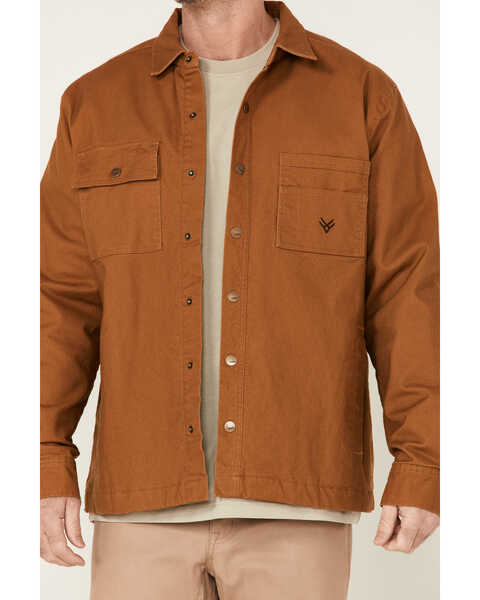 Hawx Men's Ellis Weathered Duck CPO Snap Work Shirt Jacket , Rust Copper, hi-res