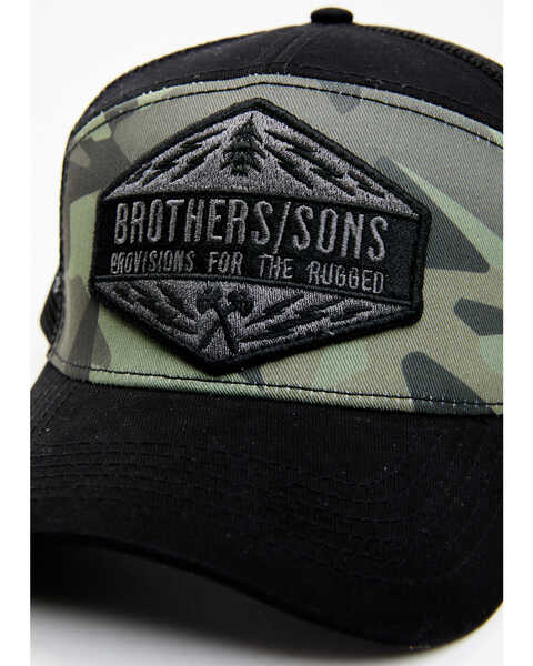 Brothers & Sons Men's Logo Patch Mesh-Back Ball Cap , Camouflage, hi-res