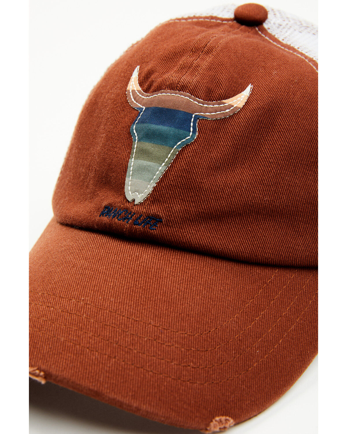 Image #2 - Shyanne Women's Serape Print Longhorn Mesh-Back Baseball Cap, Brown, hi-res