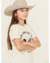 Image #2 - Ariat Girls' Wild West Short Sleeve Graphic Tee, Natural, hi-res