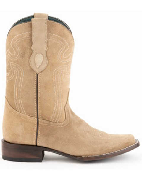 Image #2 - Ferrini Men's Roughrider Roughout Western Boots - Square Toe , Taupe, hi-res