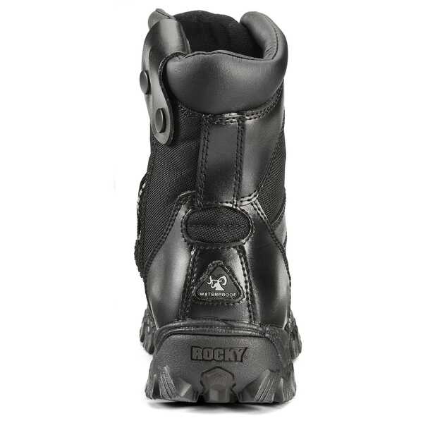 Image #14 - Rocky Men's 8" AlphaForce Zipper Waterproof Duty Boots, Black, hi-res