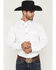 Image #1 - Cody James Men's Basic Solid Long Sleeve Button-Down Stretch Western Shirt - Big, White, hi-res
