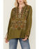 Image #3 - Johnny Was Women's Embroidered Long Sleeve Shirt, Green, hi-res