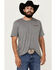Image #2 - RANK 45® Men's Buck Off Short Sleeve Graphic T-Shirt, Heather Grey, hi-res