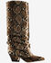 Image #2 - Azalea Wang Women's Francoise Snake Print Booties - Round Toe, Brown, hi-res