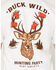 Image #4 - Riot Society Men's Buck Wild Short Sleeve Graphic T-Shirt, White, hi-res