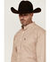 Image #2 - Ariat Men's Frazier Geo Print Long Sleeve Button-Down Western Shirt, Tan, hi-res