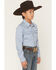 Image #2 - Cody James Boys' Coastal Cowboy Geo Print Long Sleeve Snap Western Shirt, Blue, hi-res