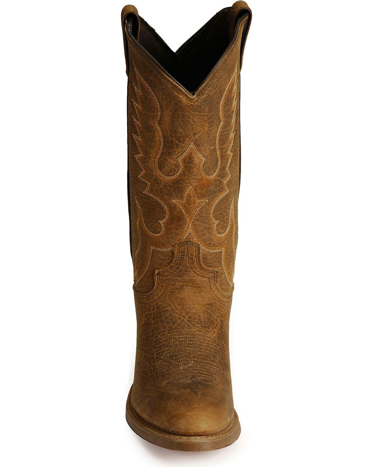 Image #4 - Abilene Men's Bison Leather Western Boots - Round Toe, Tan, hi-res