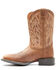 Image #3 - Justin Men's Dusky Brown Canter Cowhide Leather Western Boots - Broad Square Toe , Brown, hi-res