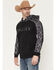 Image #2 - Hooey Men's Canyon Southwestern Sleeve Hooded Sweatshirt, Black, hi-res