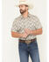 Image #1 - Cody James Men's Mustang Mode Paisley Print Short Sleeve Button-Down Stretch Western Shirt, Cream, hi-res
