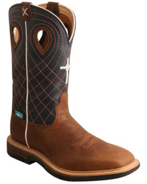 Image #1 - Twisted X Women's Cross Waterproof Western Work Boots - Soft Toe, Brown, hi-res