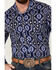 Image #3 - Rock & Roll Denim Men's Southwestern Print Long Sleeve Pearl Snap Stretch Western Shirt, Dark Blue, hi-res