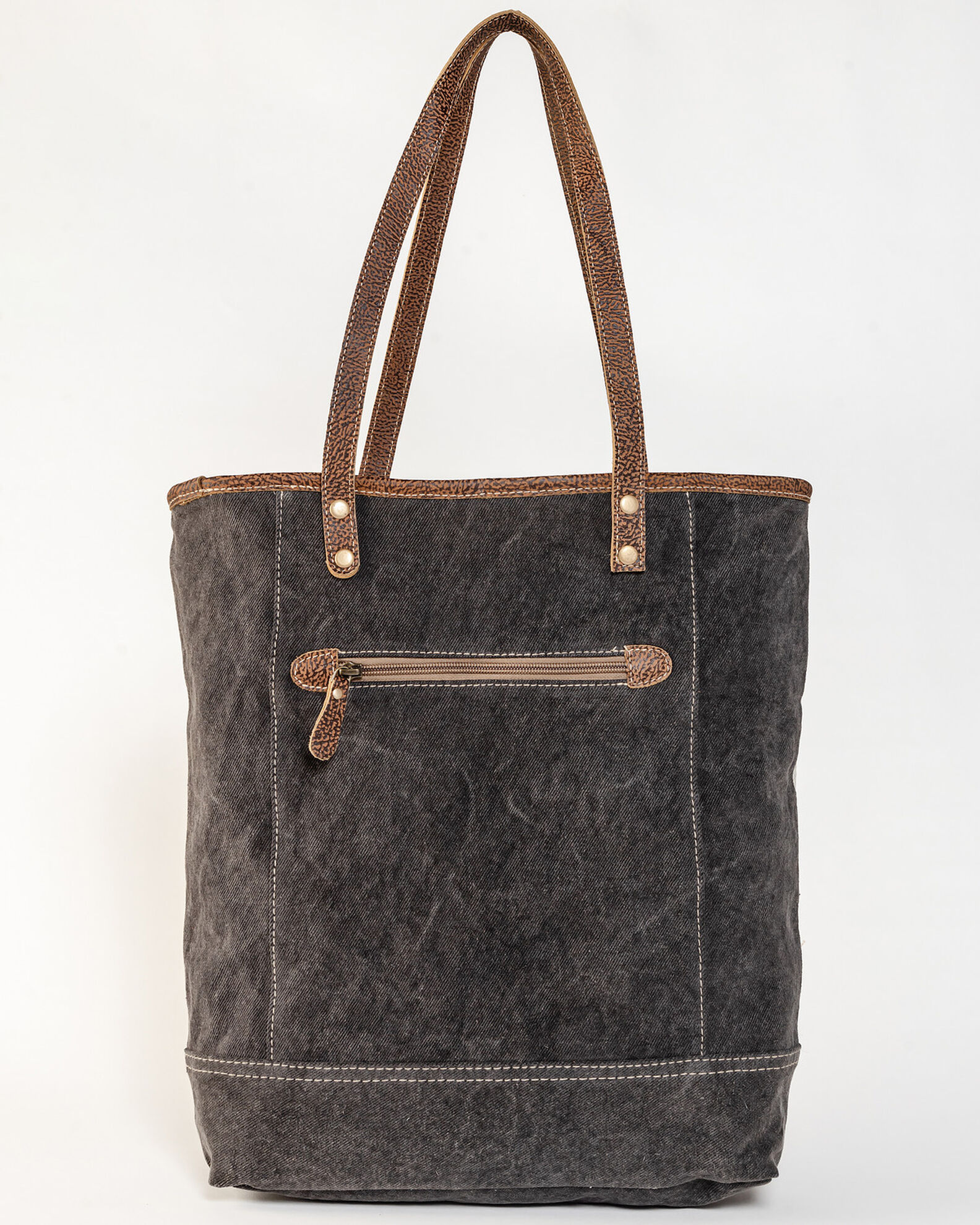 Image #3 - Myra Bag Women's Sooty Specks Canvas & Hair-On Tote, Black, hi-res