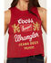 Image #3 - Wrangler X Coors Banquet Women's Festival Tank, Red, hi-res