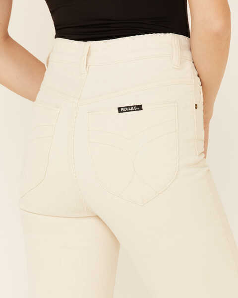 Image #3 - Rolla's Women's East Coast High Rise Flare Jeans, Ivory, hi-res