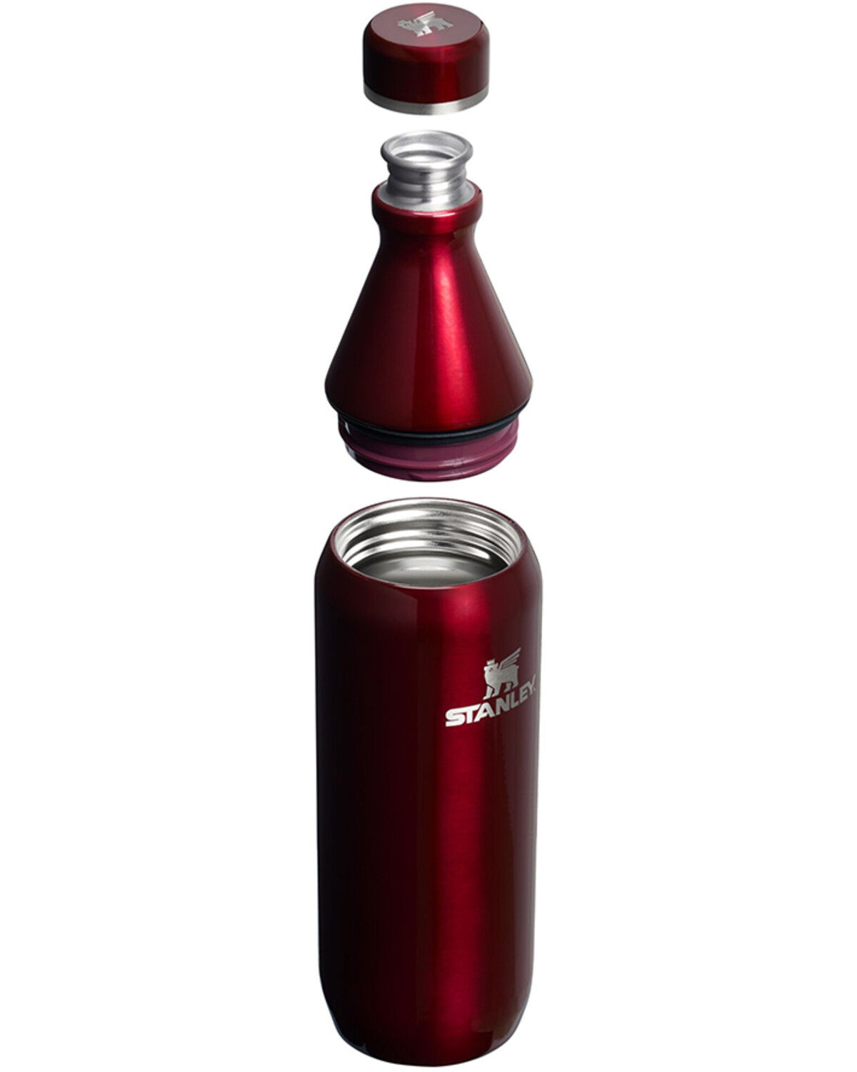 Image #3 - Stanley 20oz All Day Slim Bottle, Burgundy, hi-res