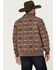 Image #4 - Hooey Men's Southwestern Print Bomber Jacket, Red, hi-res