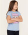 Image #2 - Shyanne Girls' Rodeo Soul Short Sleeve Graphic Tee, Blue, hi-res