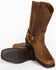 Brothers & Sons Men's Pull On Motorcycle Boots - Square Toe, Brown, hi-res