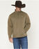 Image #1 - George Strait by Wrangler Men's Solid 1/4 Zip Pullover, Olive, hi-res