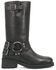 Image #2 - Dingo Women's Harlee Motorcycle Boots - Round Toe, Black, hi-res