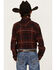 Image #4 - Ariat Boys' Retro Heather Plaid Print Long Sleeve Snap Shirt, Red, hi-res
