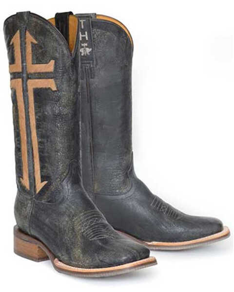 Tin Haul Women's Salvation Western Boots - Broad Square Toe, Brown, hi-res