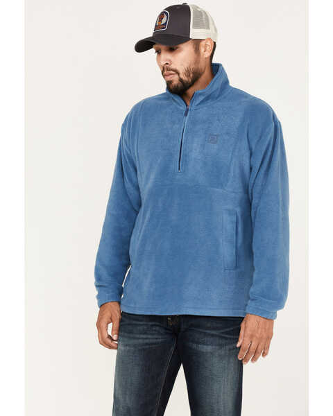 Image #1 - Brixton Men's Half-Zip Fleece Pullover, Blue, hi-res